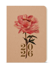 Oskar - diář A5 Kraft  Růže