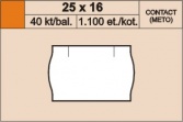 Etikety 25x16 mm contact bílé