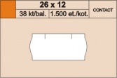 Etikety 26x12 mm contact bílé