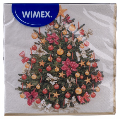 Ubrousky 33 x33 cm, Vánoční stromeček