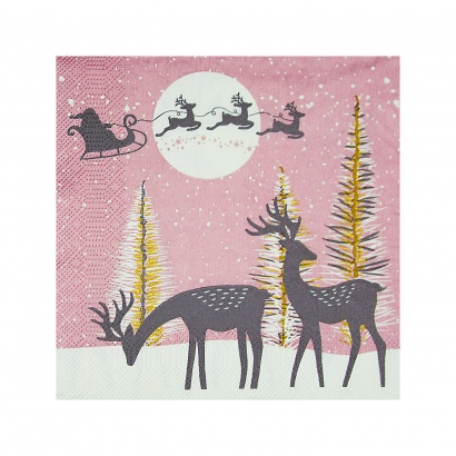 Vánoční ubrousky 33 x 33 cm Santa Claus 20 ks