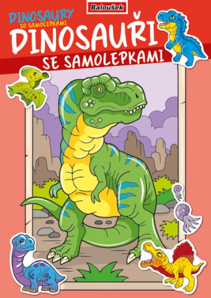 Omalovánka A4 se samolepkami Dinosauři