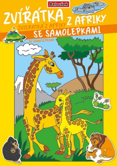 Omalovánka A4 se samolepkami Zvířátka z Afriky