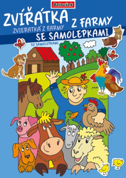 Omalovánka A4 se samolepkami Zvířátka z farmy