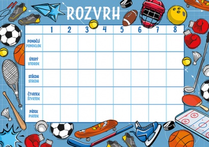 Rozvrh hodin Sport