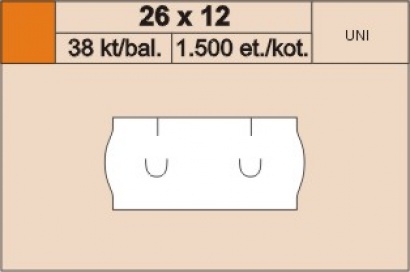 Cenové etikety 26 x 12 mm uni reflexní zelená